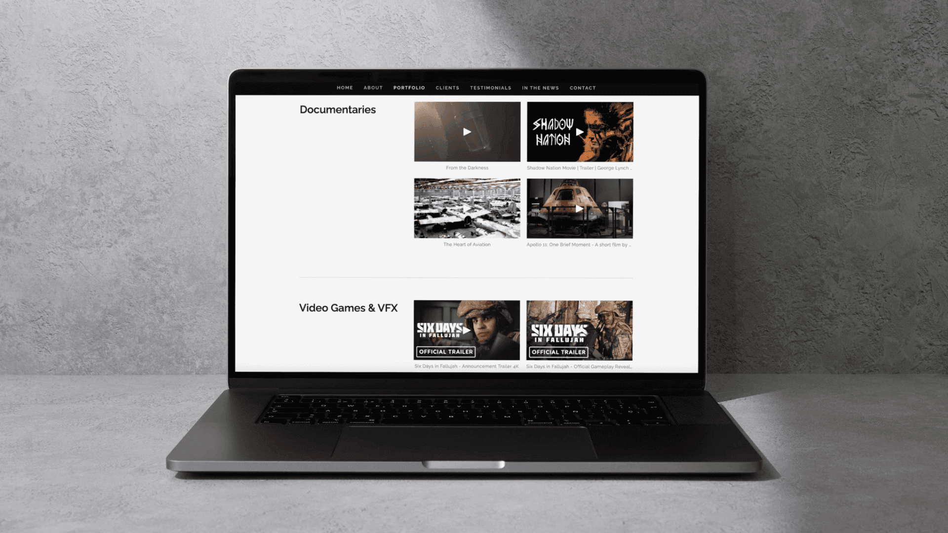 High Fidelity Mockup of Documentaries Page