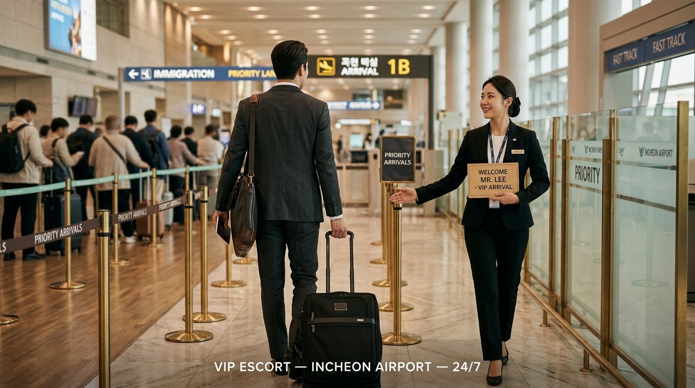Incheon Airport VIP escort service — BestTurn premium personal escort agent 24-hour operation