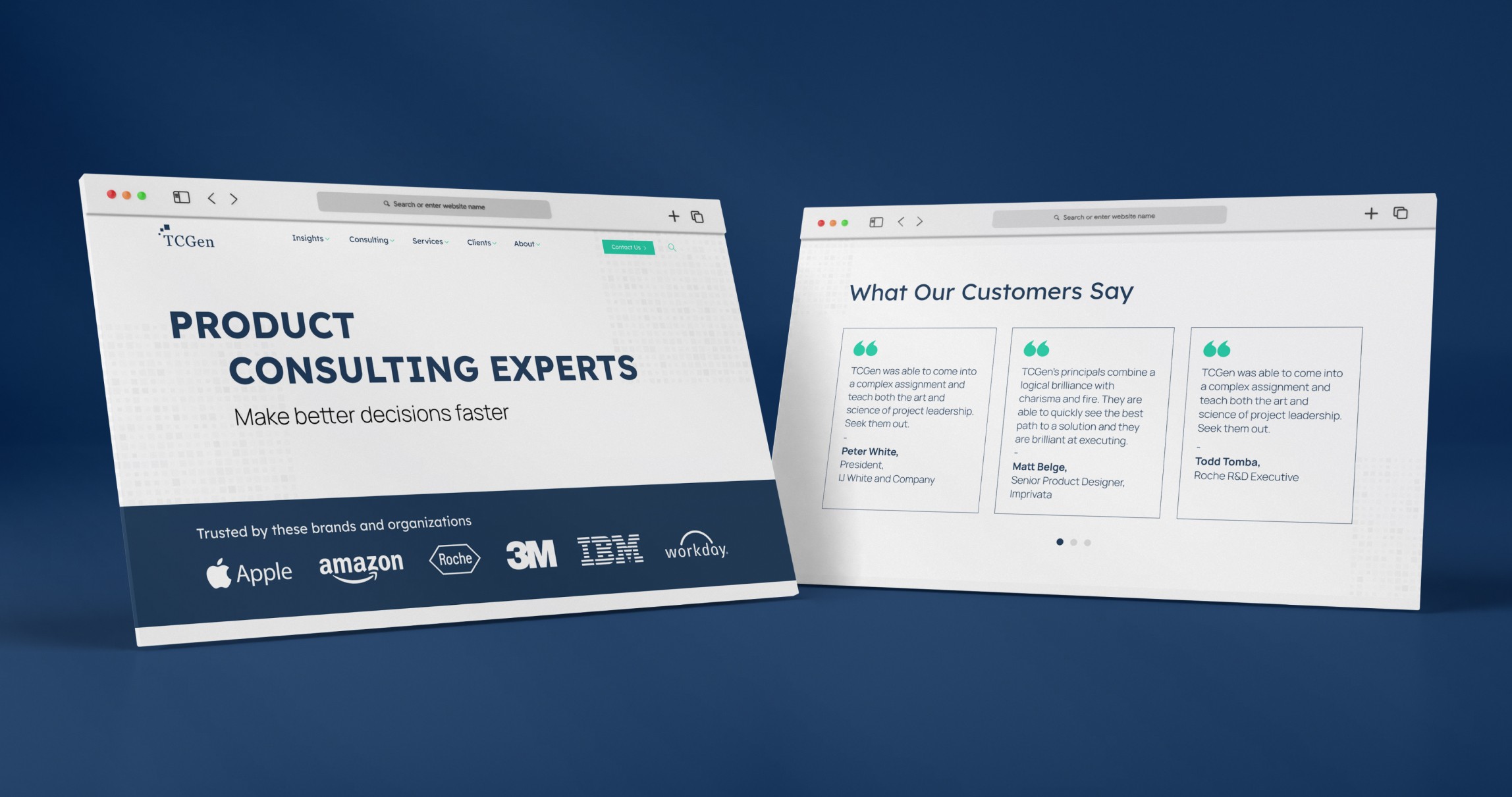 Clean visual pitch presentation