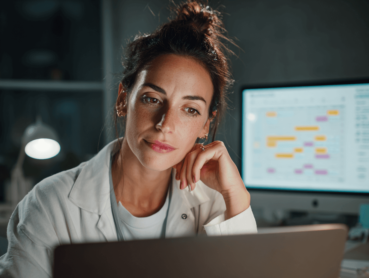 MedSpa owner reviewing 30-day ad performance and revenue data to identify wasted spend, illustrating how ClinicROI helps uncover lost ROI quickly and accurately.