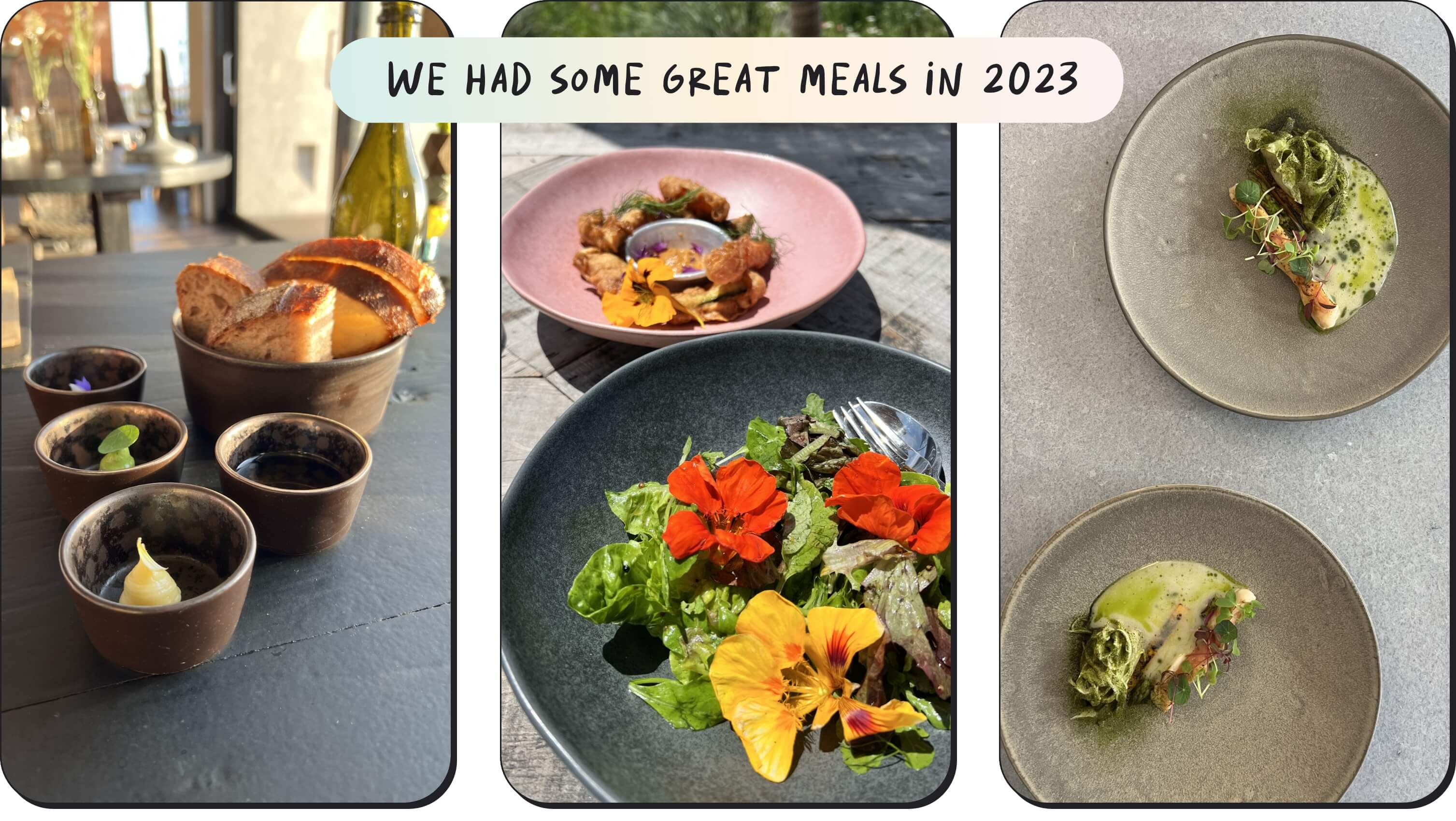 Enjoying great food in Portugal