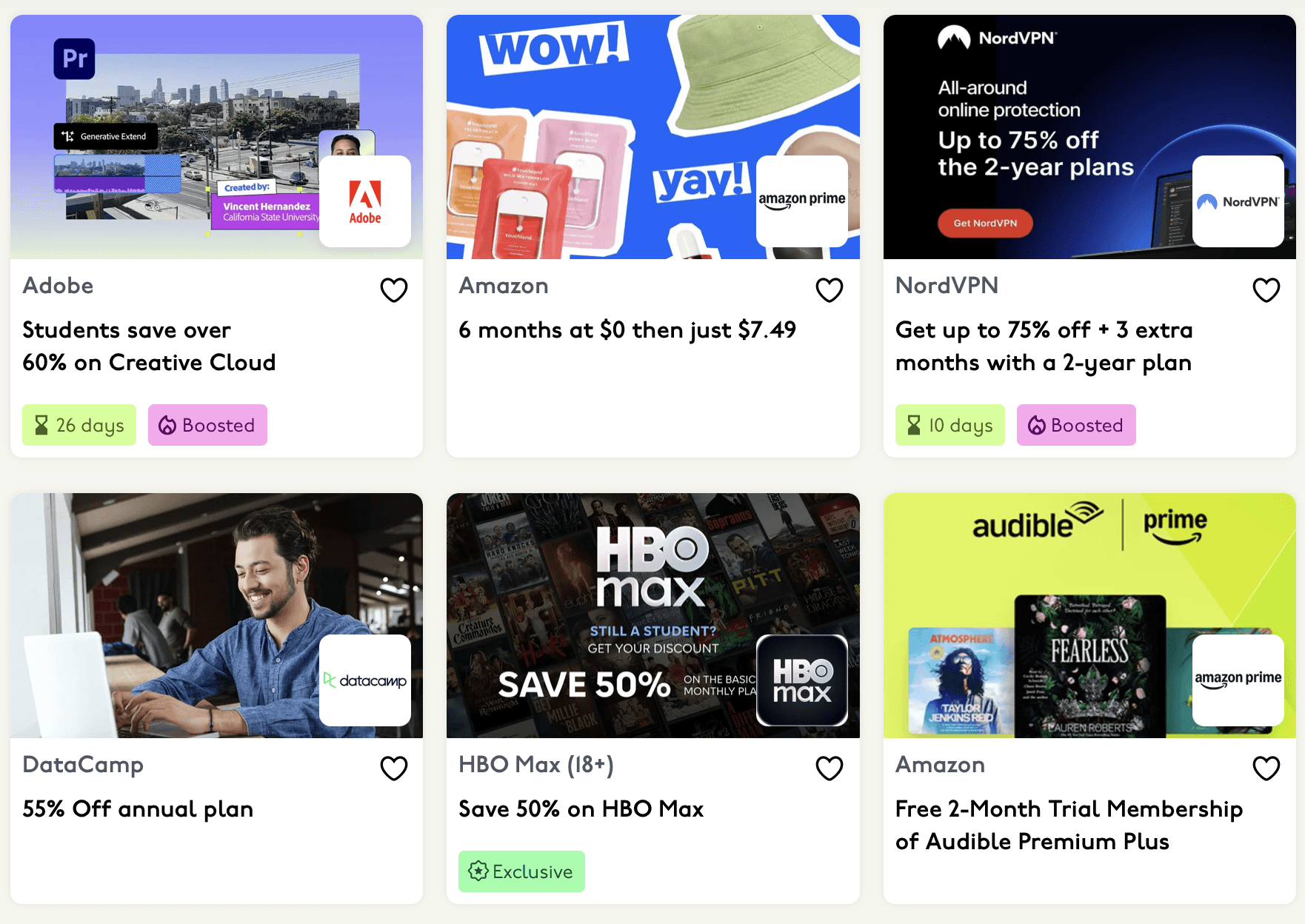 Student subscriptions deals