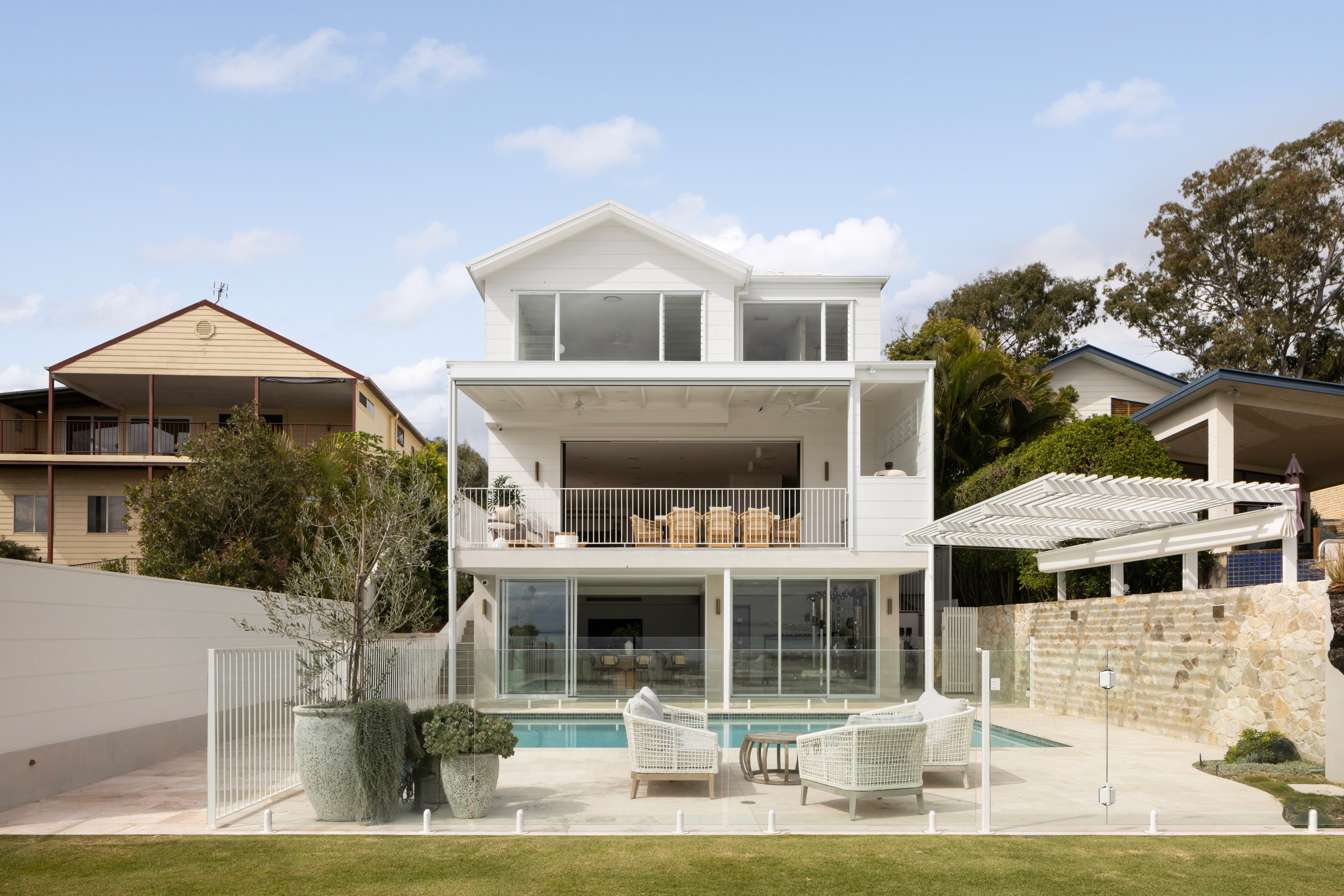 Front facade of Jacaranda House in. Brisbane
