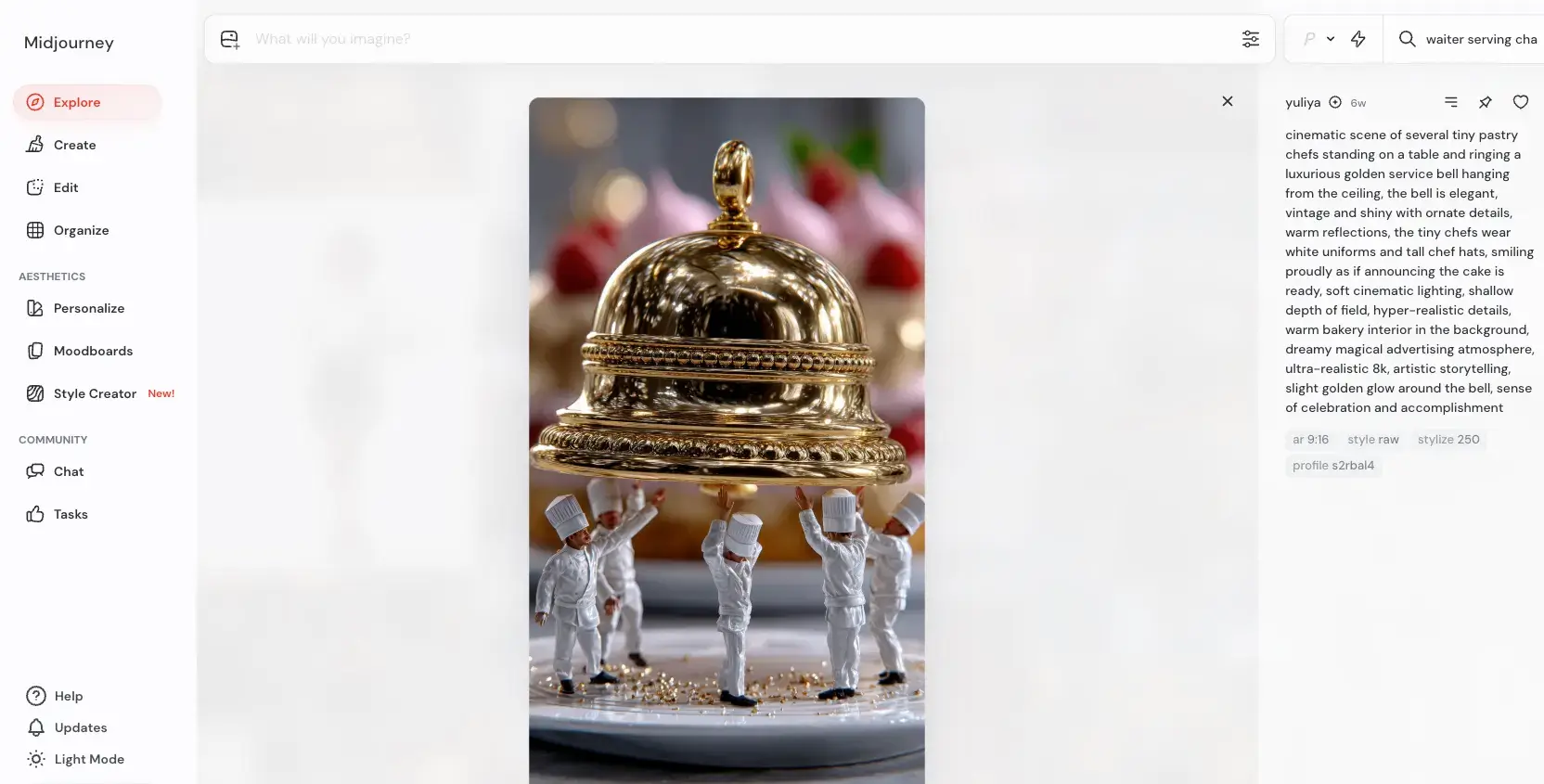 midjourney-work flow to get the inspiration image