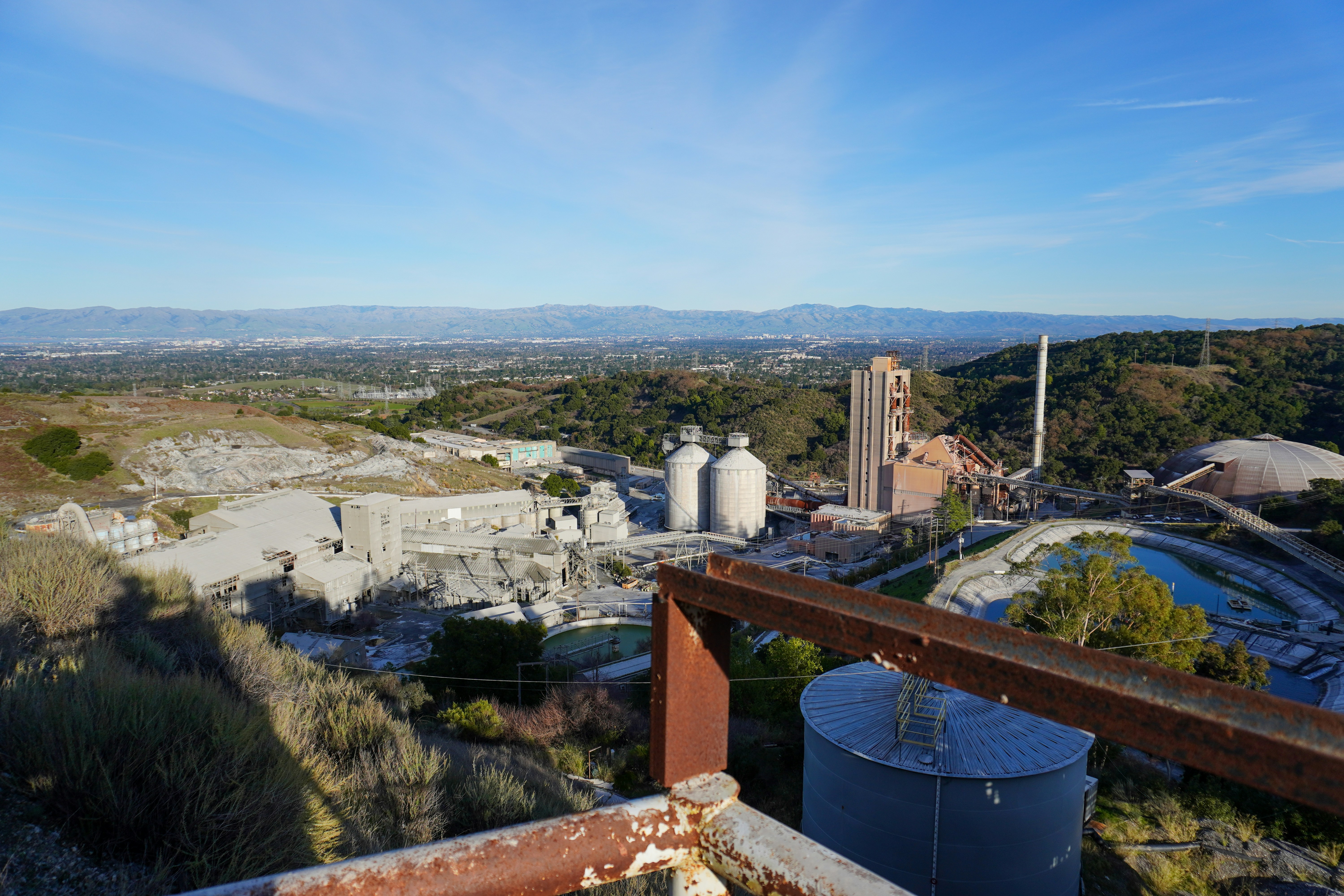 A panoramic view of a large industrial area