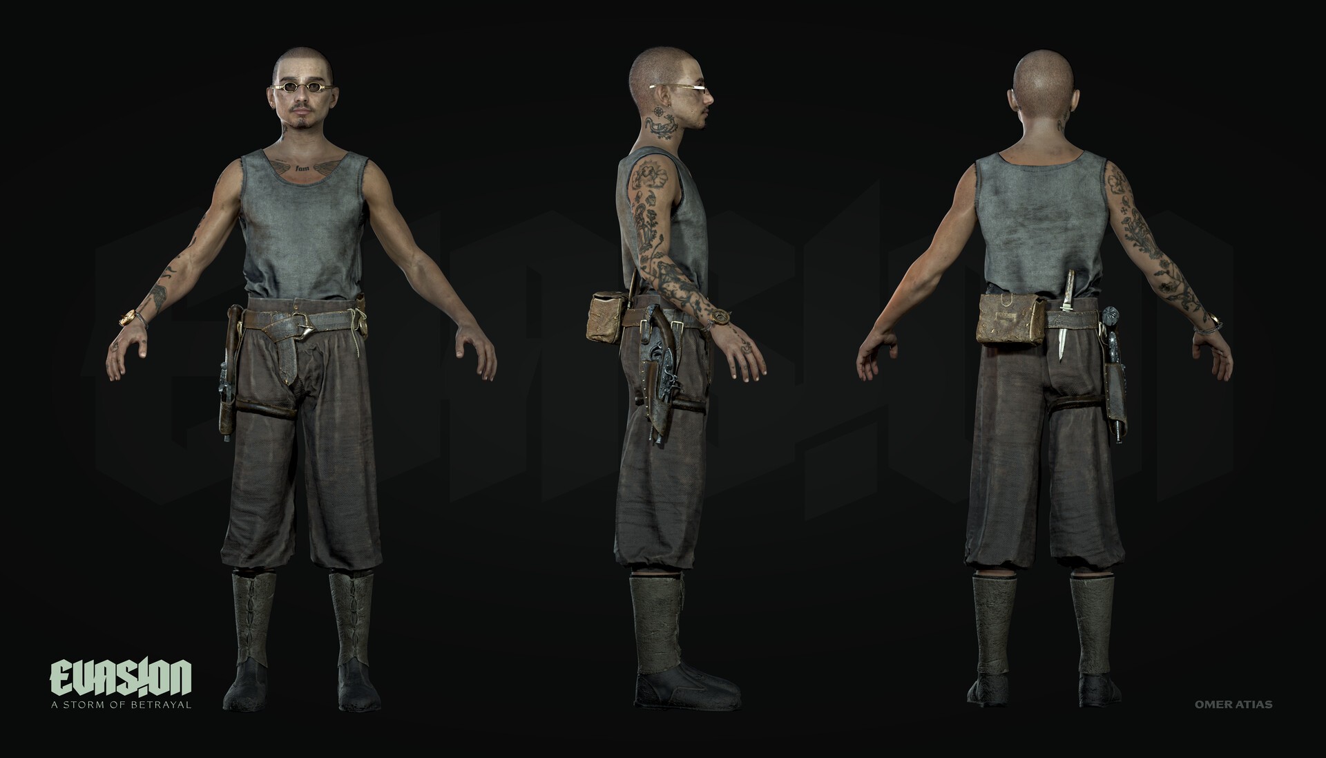 Full body Tim's character design.