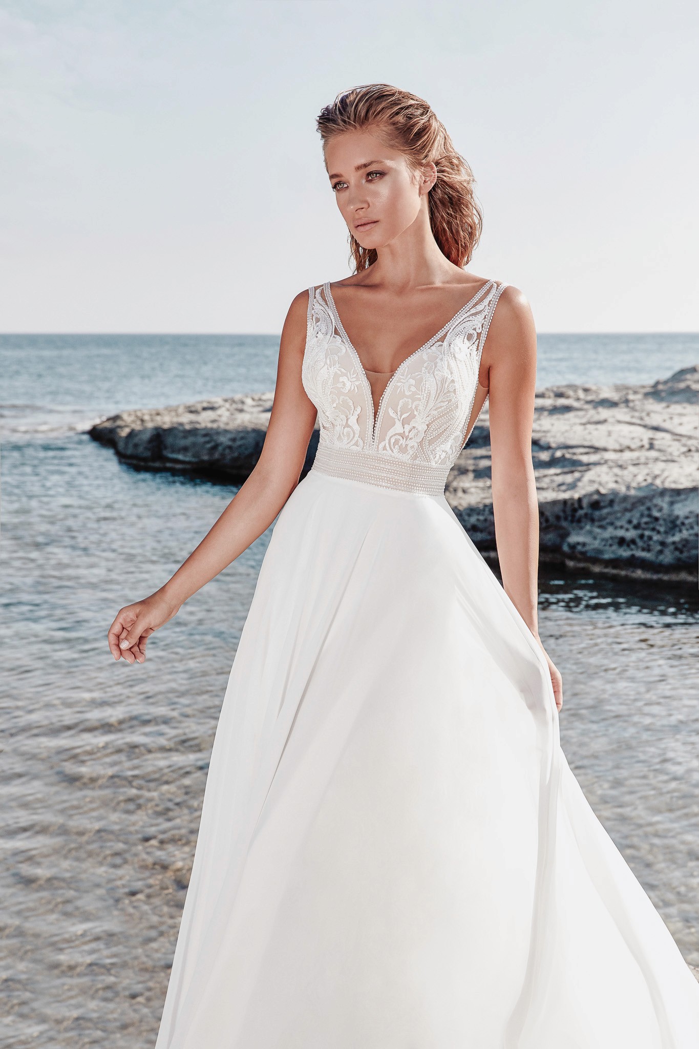Outlet Brautkleid in A-Linie – sofort verfügbar und reduziert