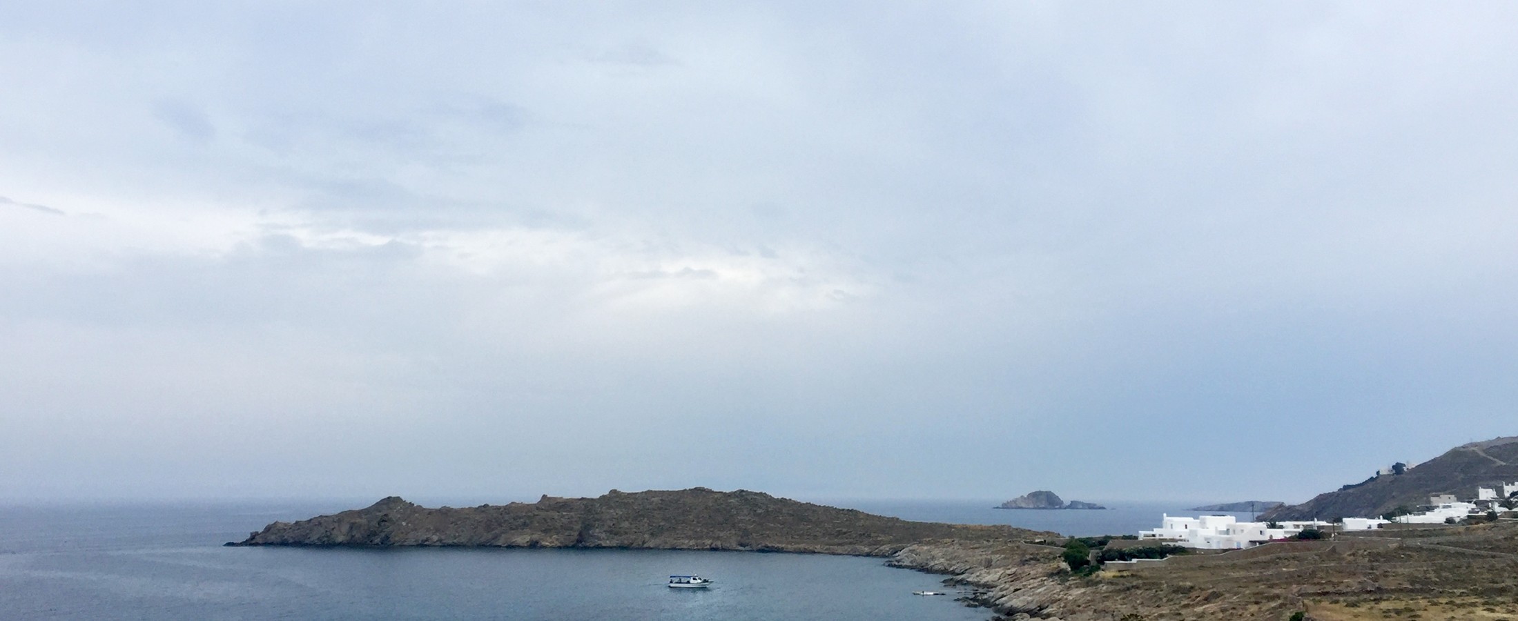 A peacefull view of the sea from Mykonos island