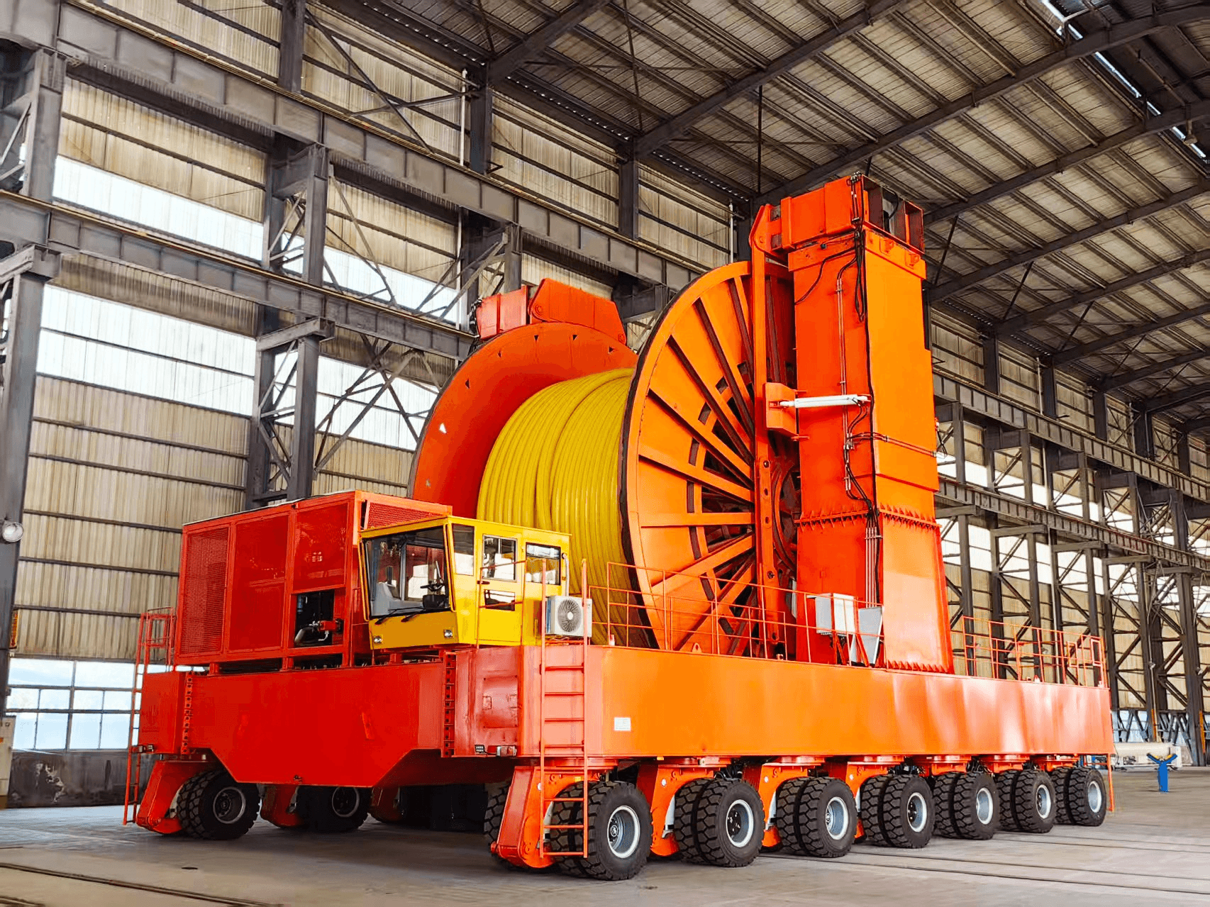 deep sea rtp pipe being transported in plant