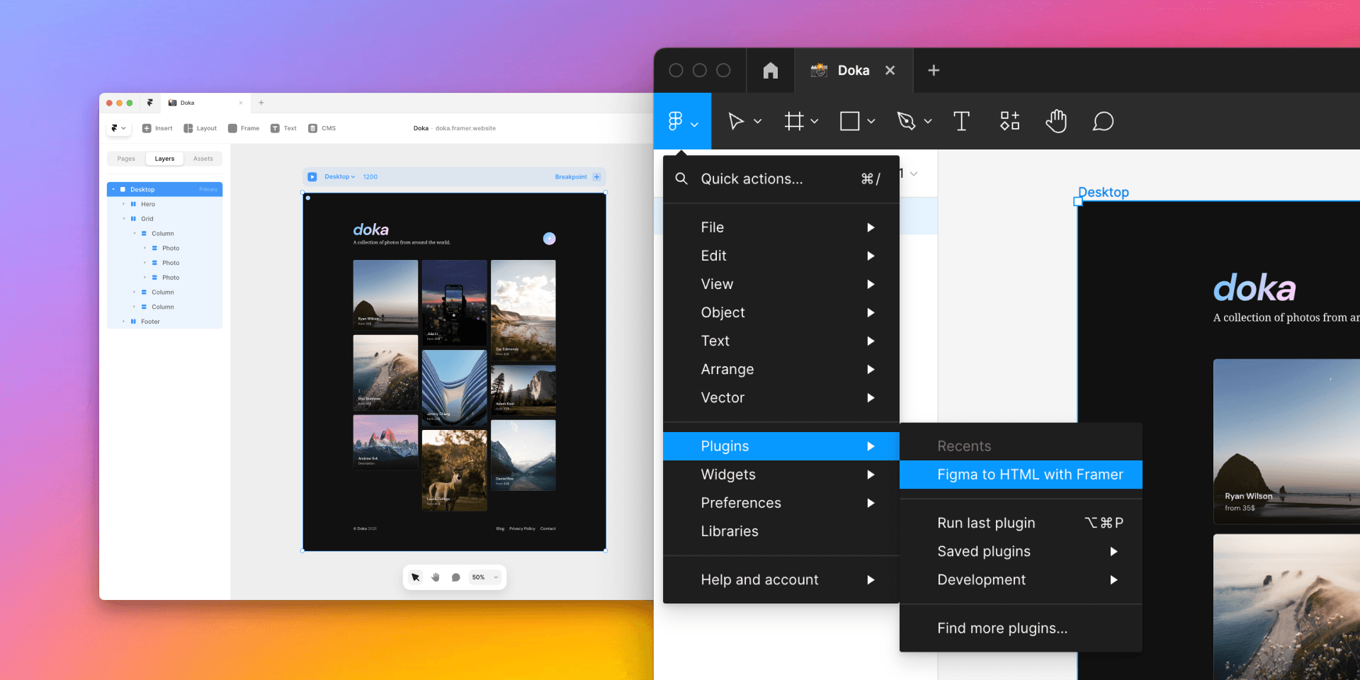 Thumbnail image of Figma to HTML with Framer