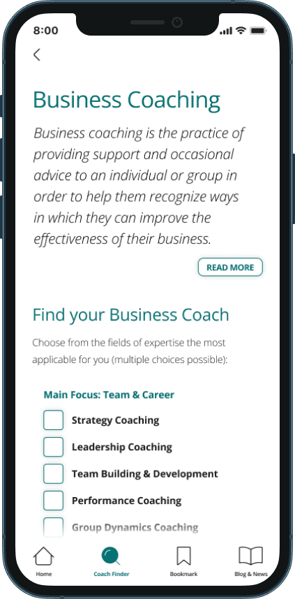 HiFi Prototyp Coachfinder MockUp iPhone