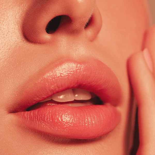 close up of beautiful lip filled lips