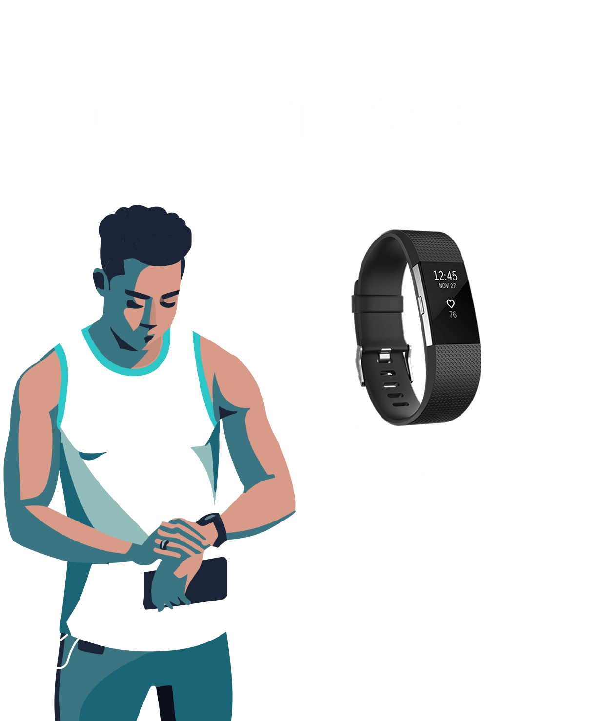 man wearing a fitbit