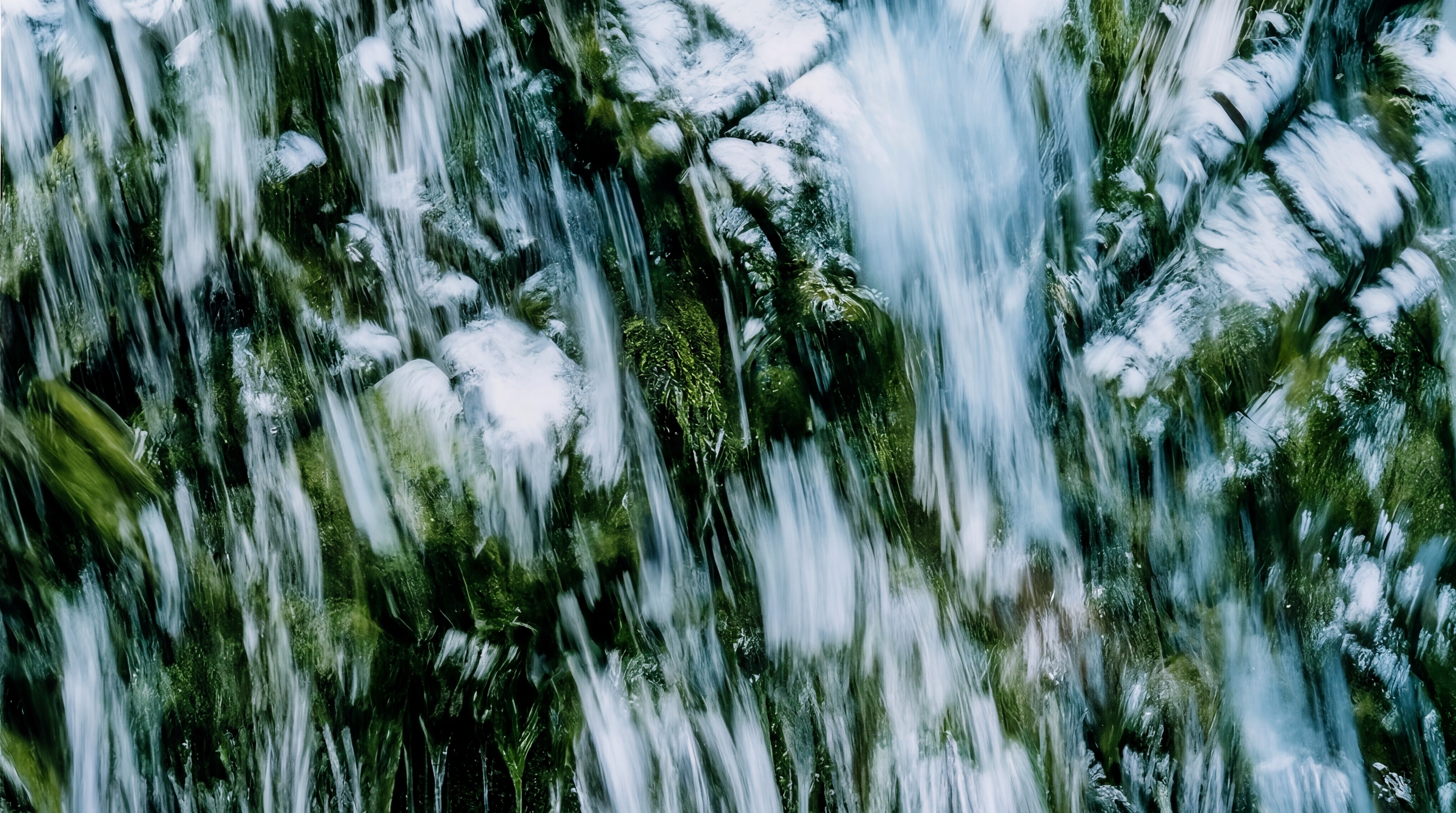 A modern gallery with paintings and skylights