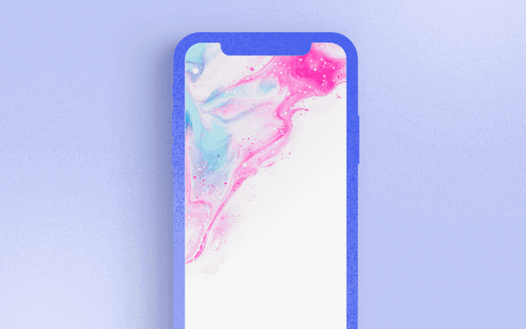 Mobile phone with beautiful wallpaper