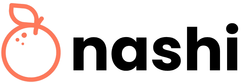 Logo of Nashit featuring a stylized flame icon and modern typography in orange and black colors.