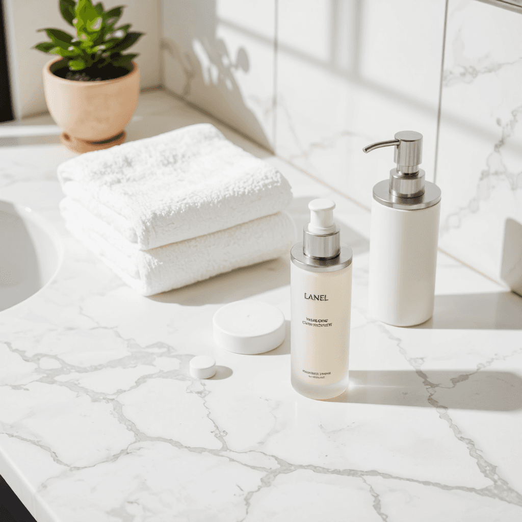 product photography of bottle of skincare product