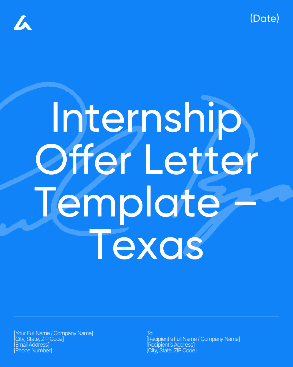 Internship Offer Letter Template – Texas