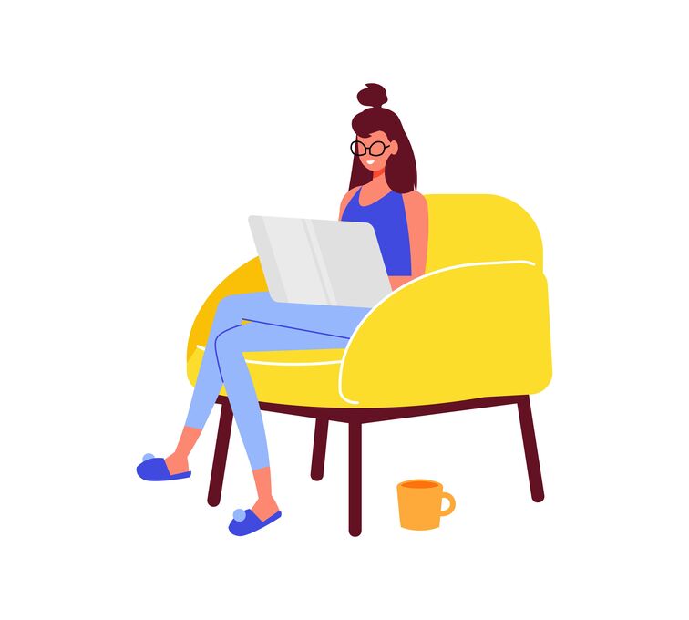 freelance worker working from home