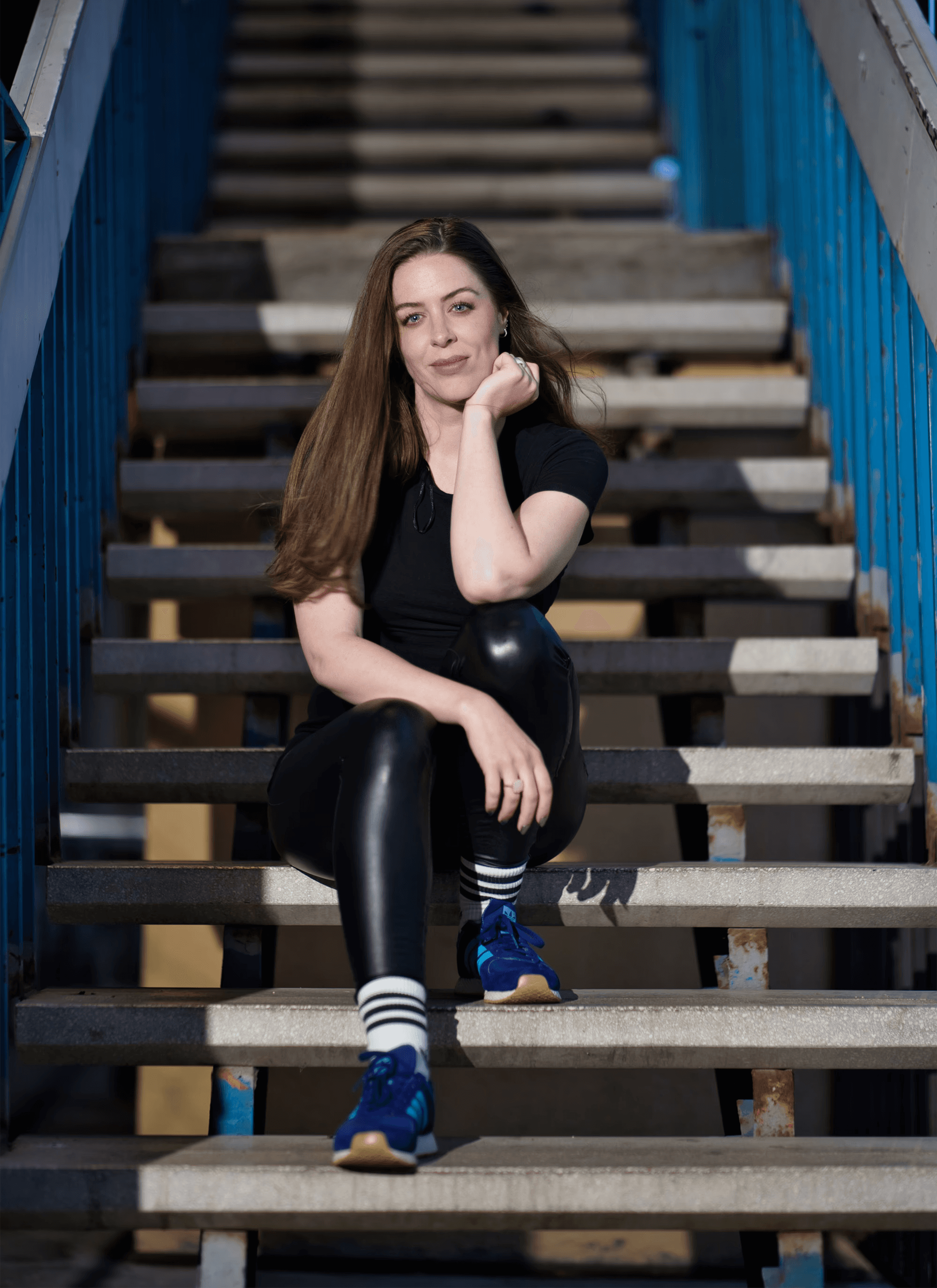 Julia Boda, founder and creative director on a black and white picture