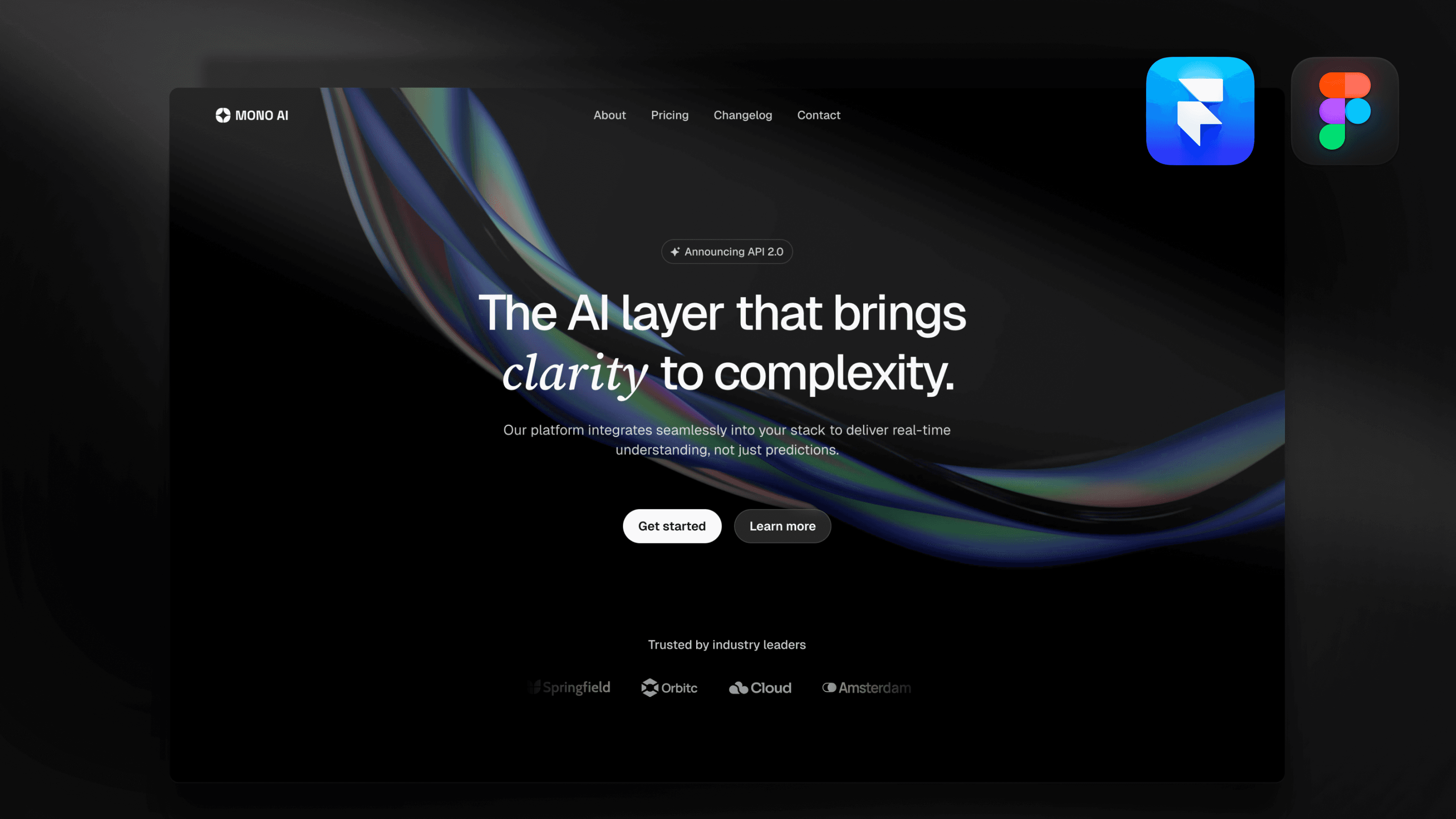 Top 13 Dark SaaS Website Templates - Mono AI