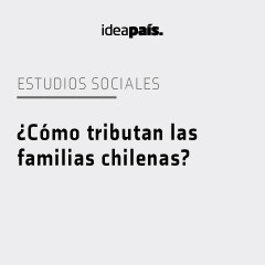 Portada de Familia y tributación, estudio de IdeaPaís, mostrando un fondo blanco y texto en negro con el título. 