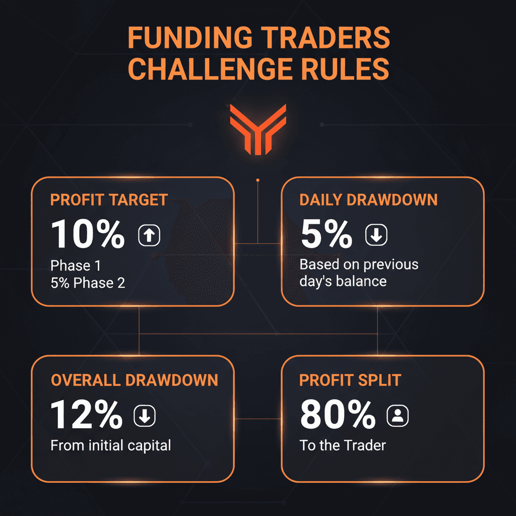 Funding Traders Challenge Rules Infographic