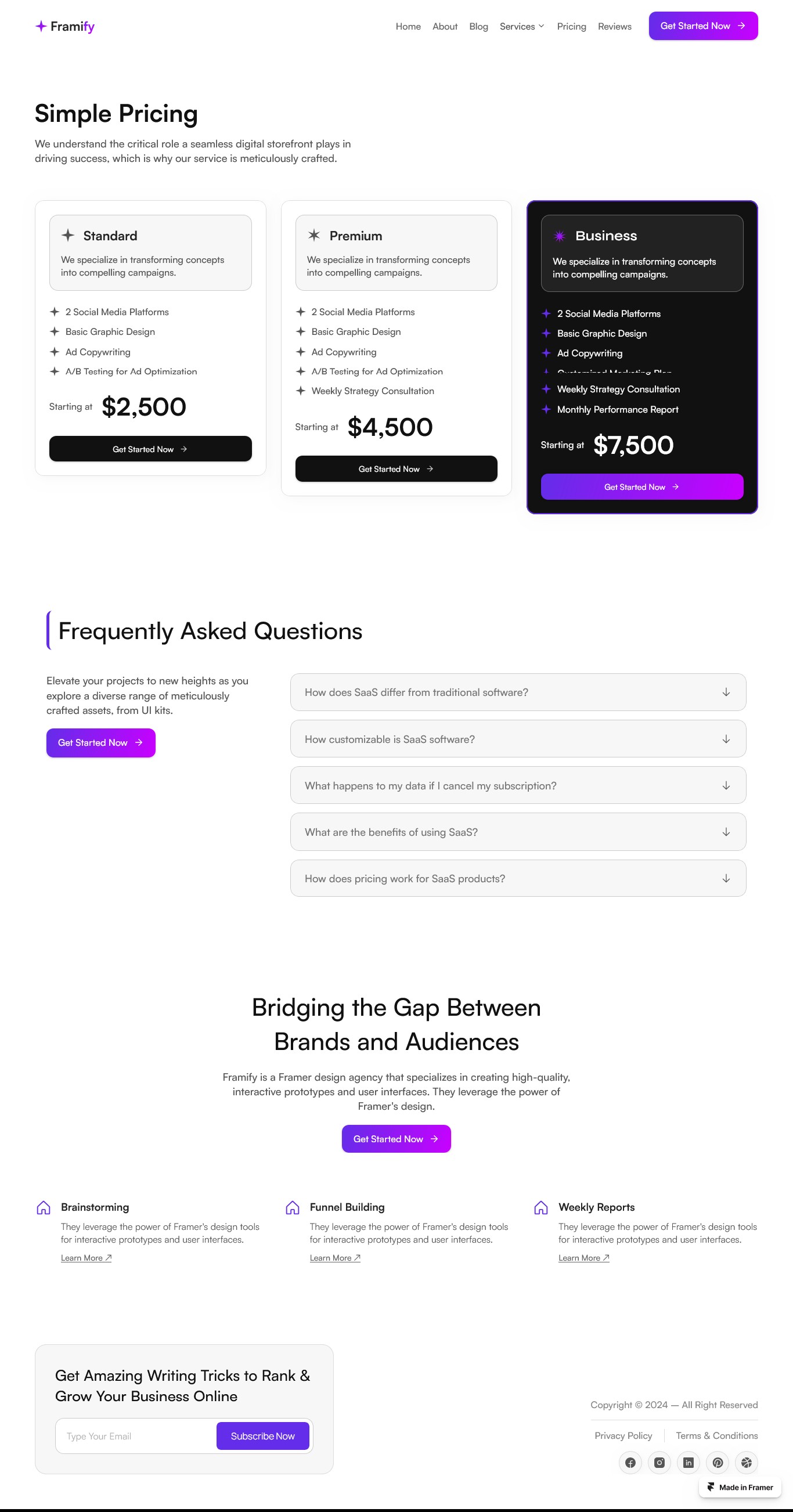 Framer Pricing Page v9