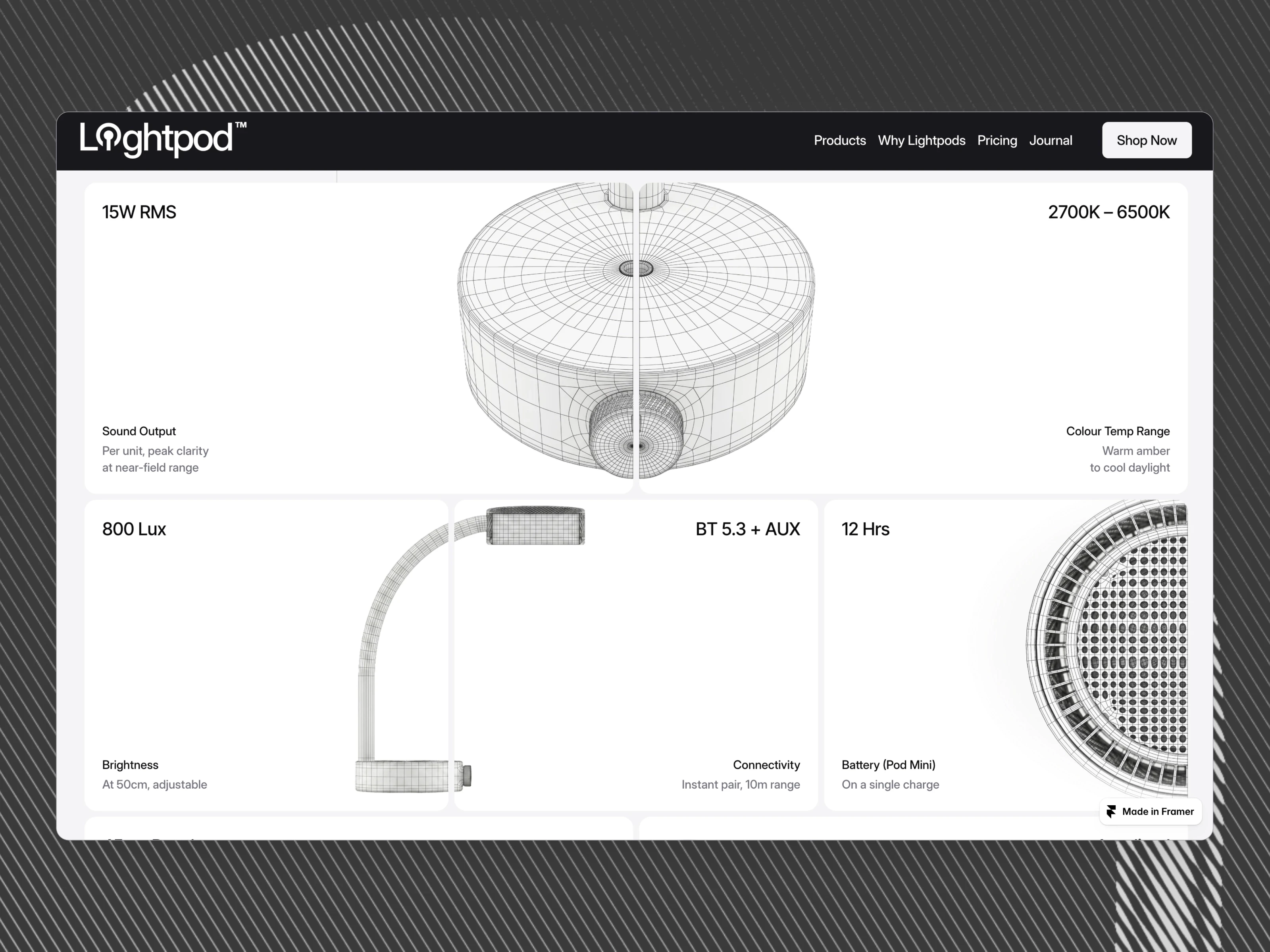 Lightpod Framer template