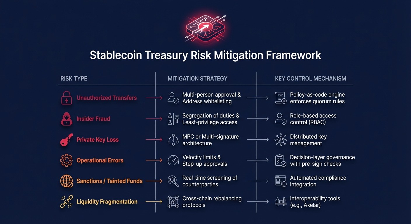 Stablecoin Treasury Risk Mitigation Strategies and Control Mechanisms