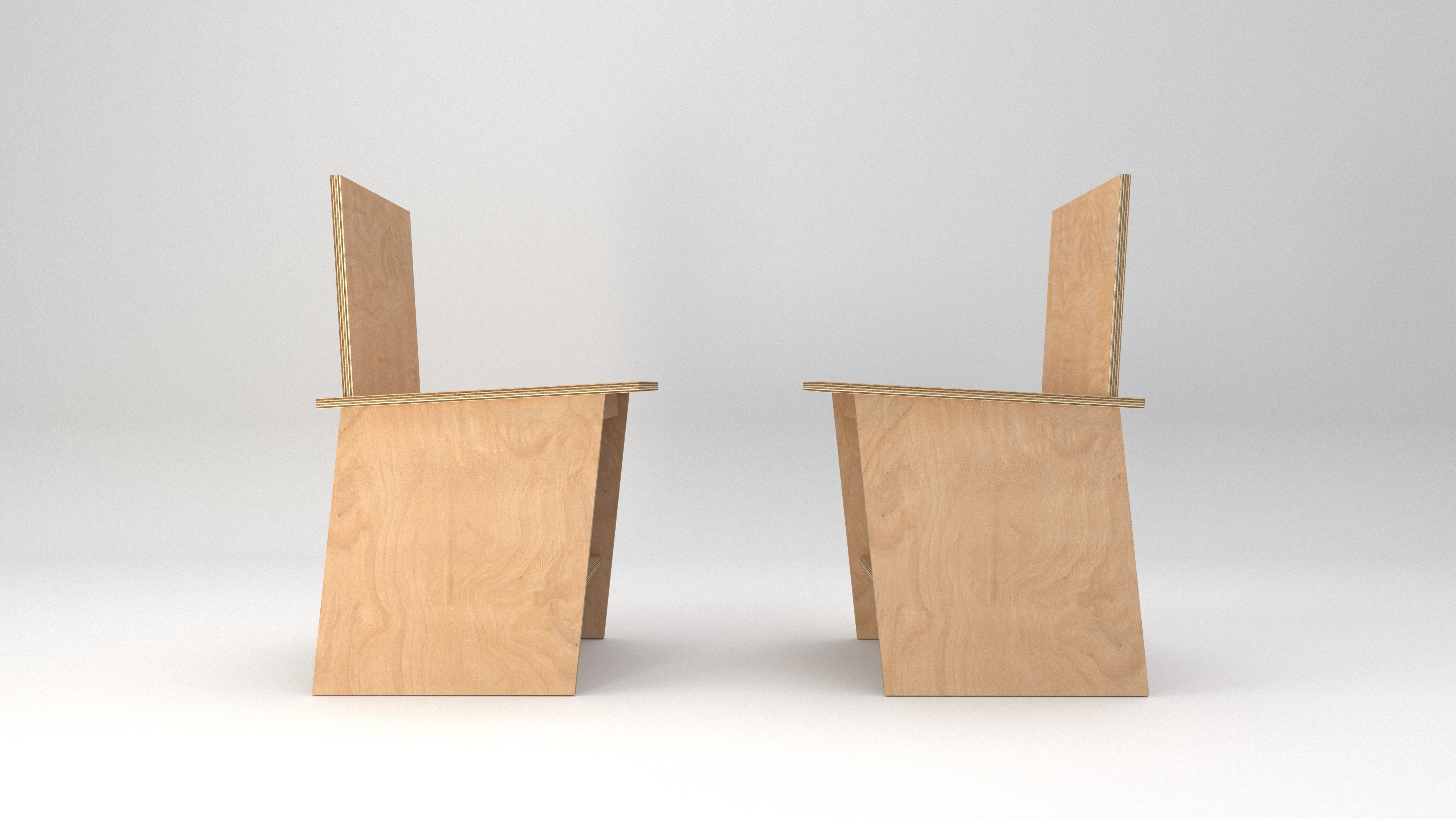 Pause Chair 합판 의자 사이드 뷰 02 – 앉는 면 하부의 실용적 수납공간이 돋보이는 합판 의자, Studio Underscore