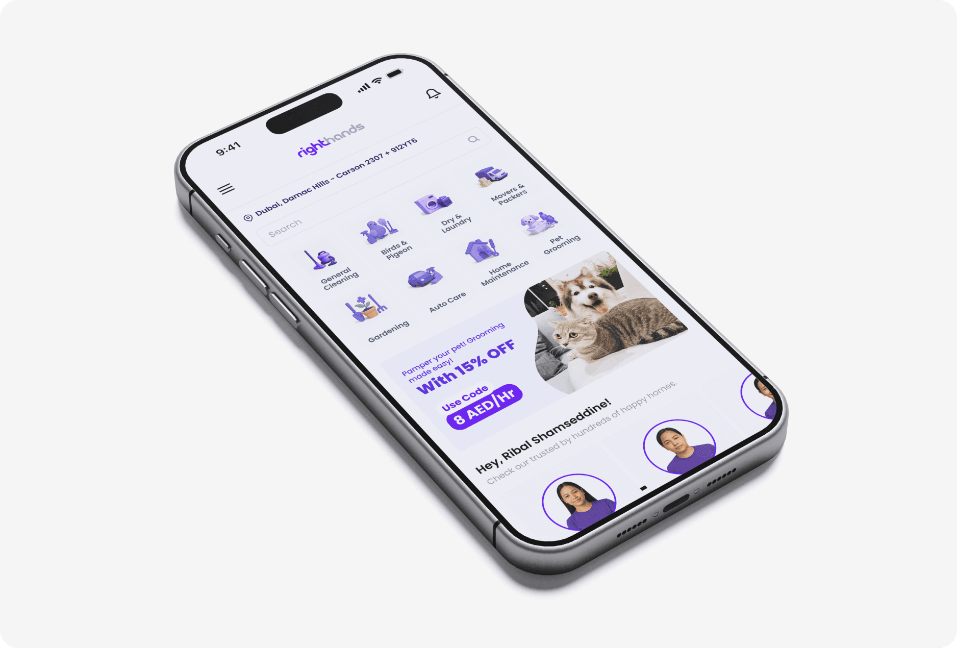 Right hands mobile app