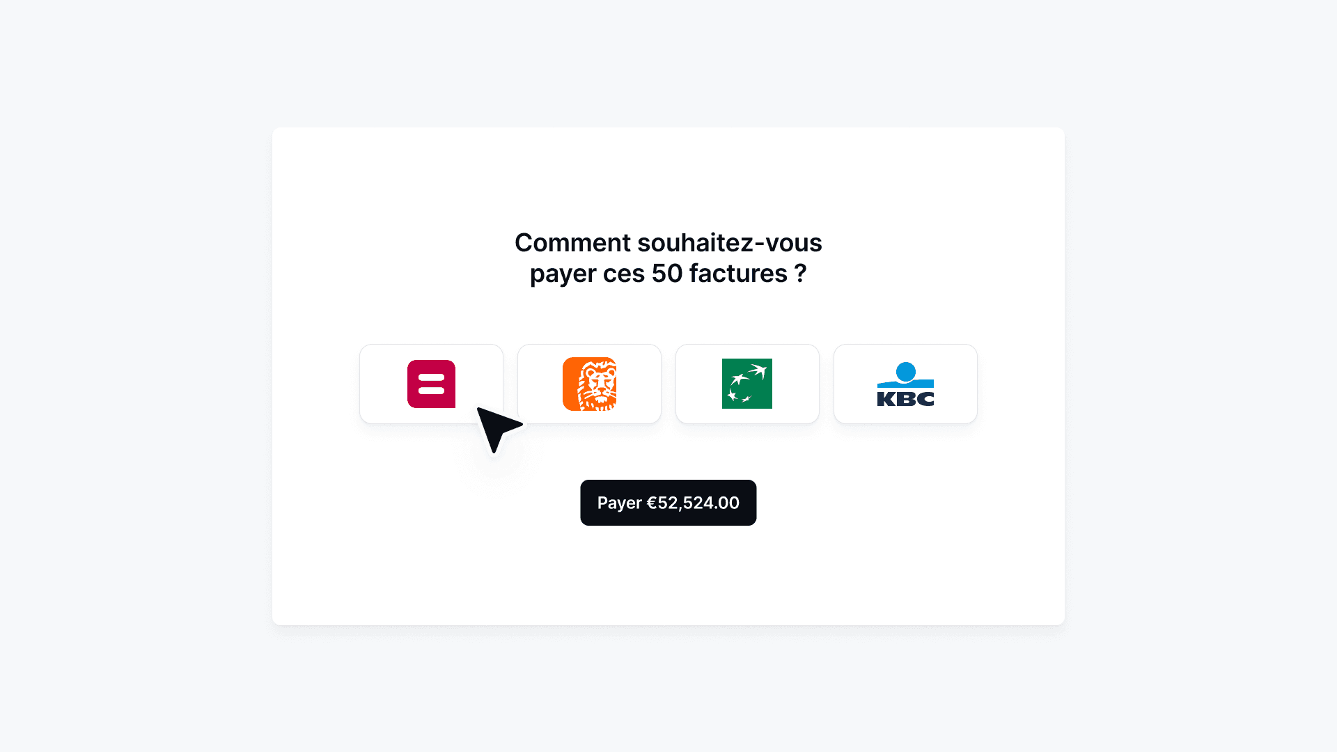 Payer 50 factures en une seule fois