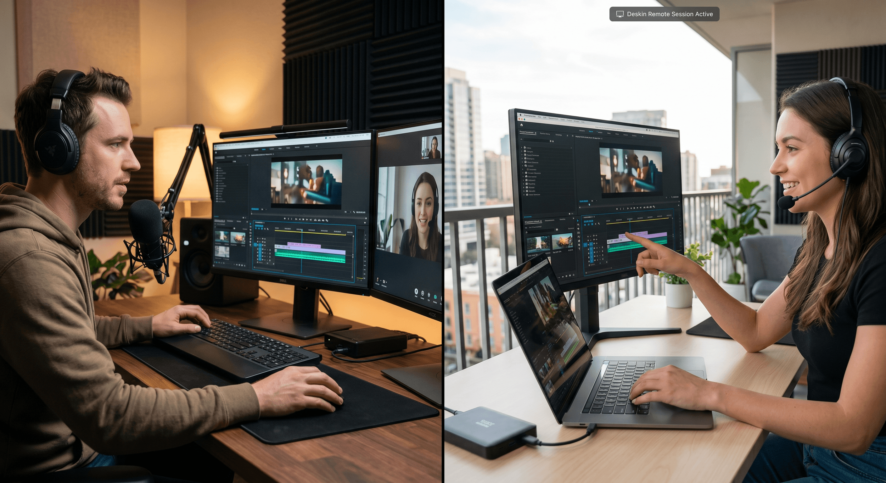 editors using remote desktop for video editing