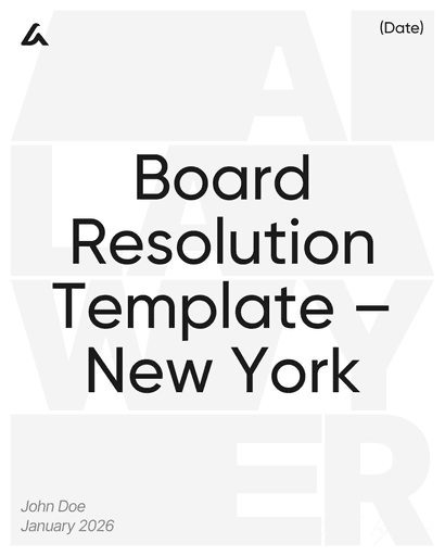 Board Resolution Template – New York