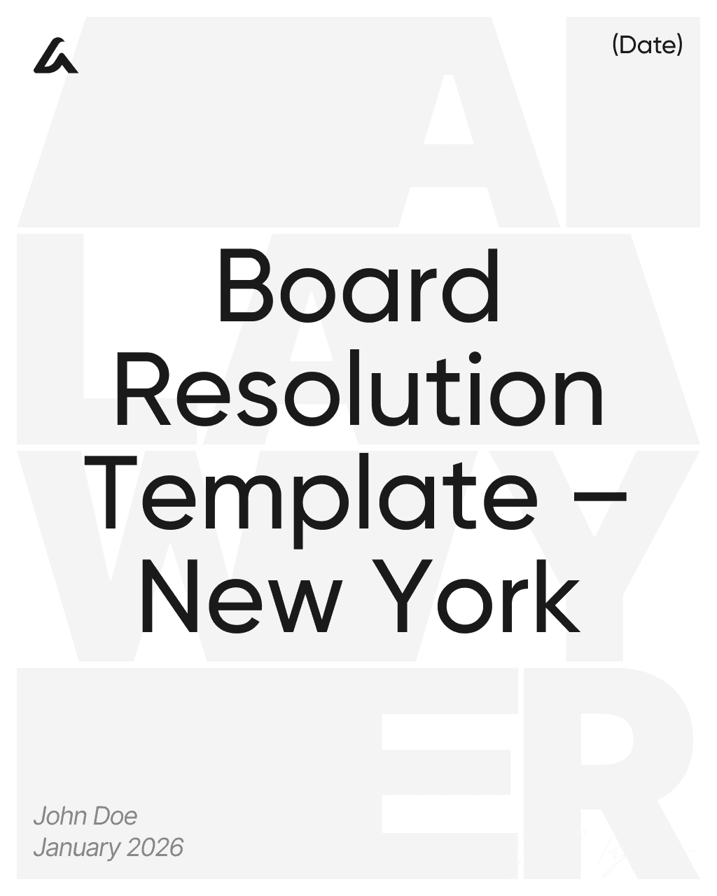 Board Resolution Template – New York