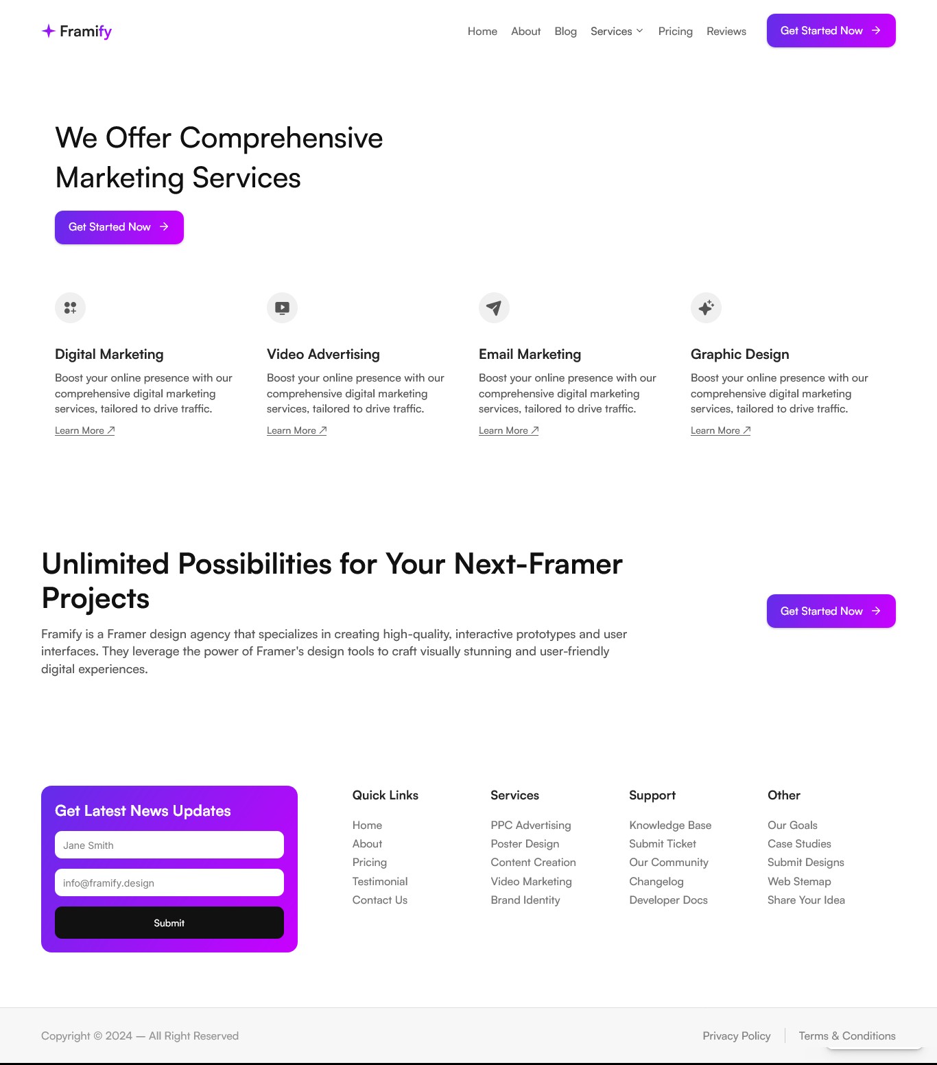 Framer Service Page v2
