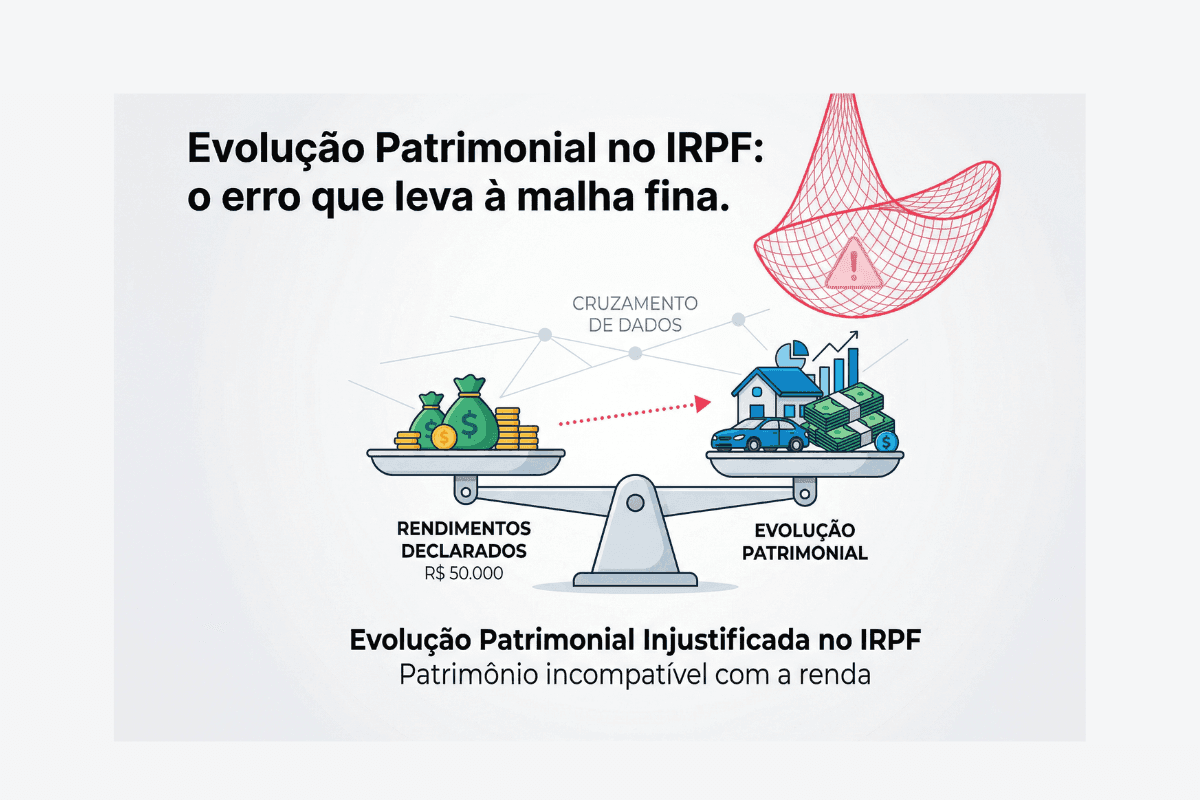  evolução patrimonial injustificada IRPF