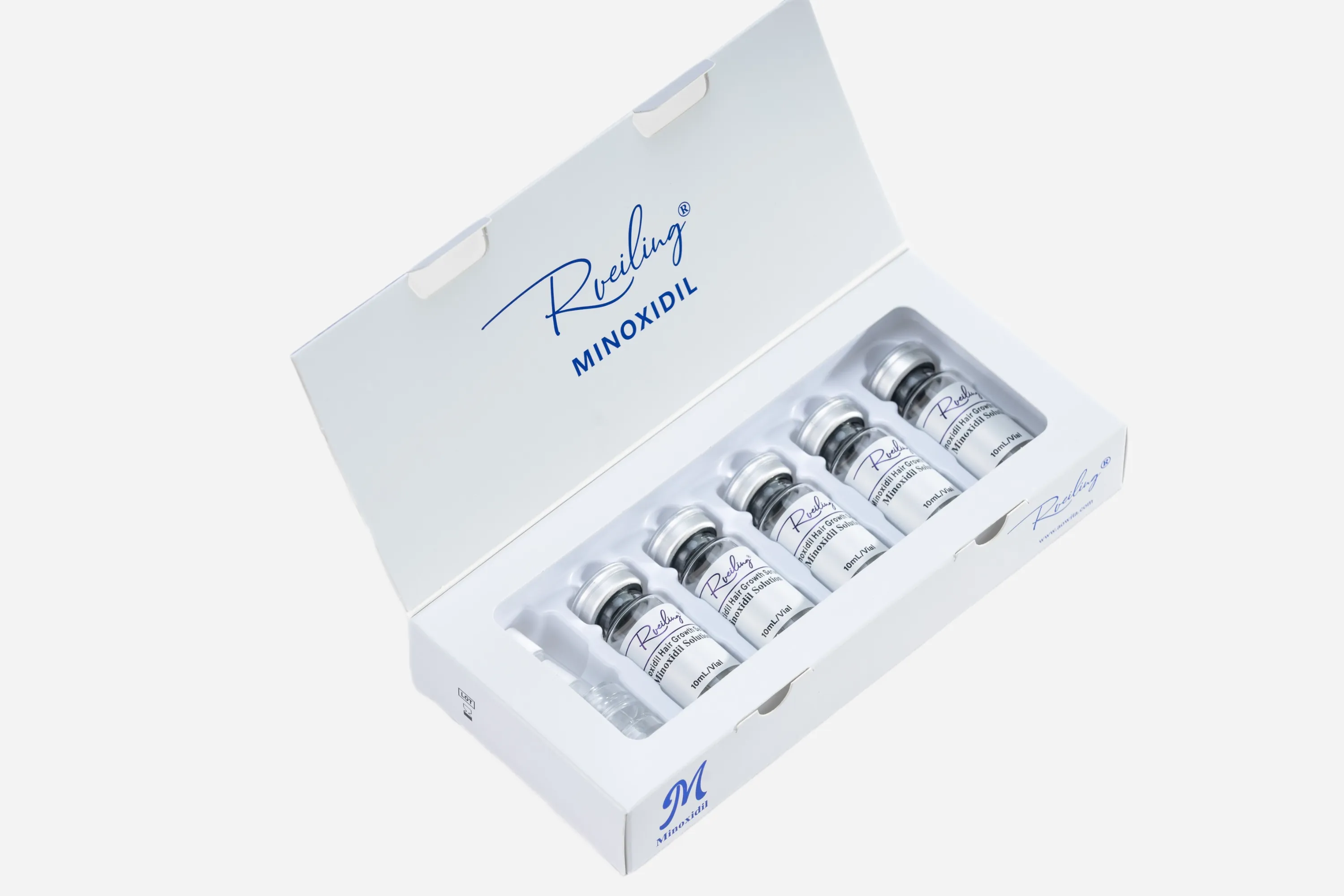 Minoxidil Hair Growth Serum bottle product shot on white background