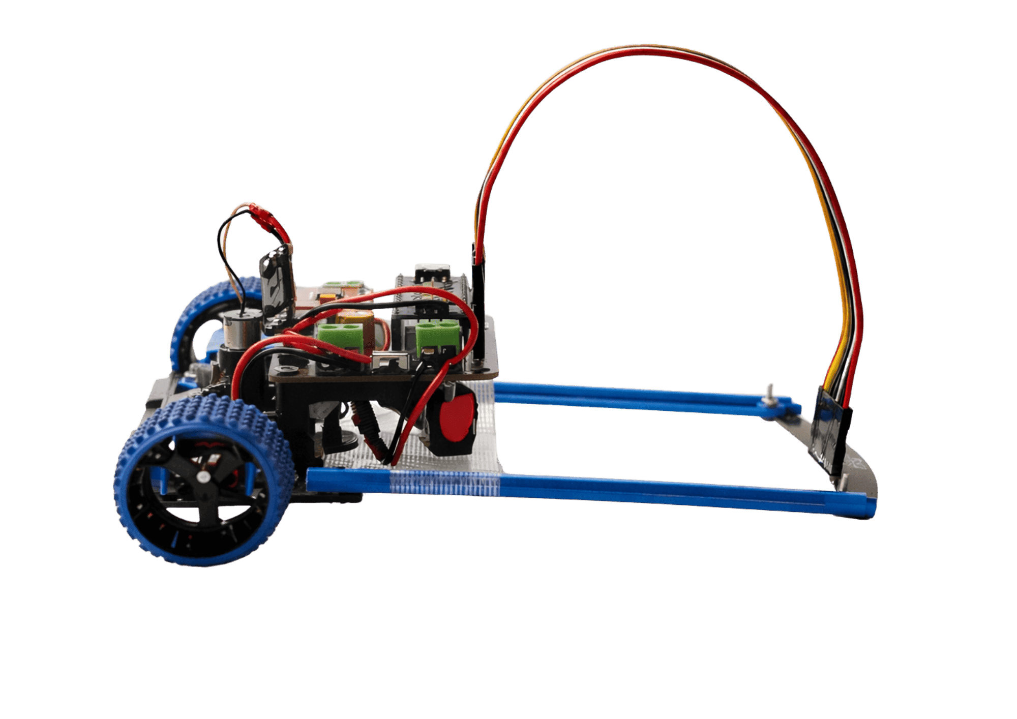 TECHGEEKS MARK 2 LINE FOLLOWING ROBOT TRANSPARENT SIDE ANGLE