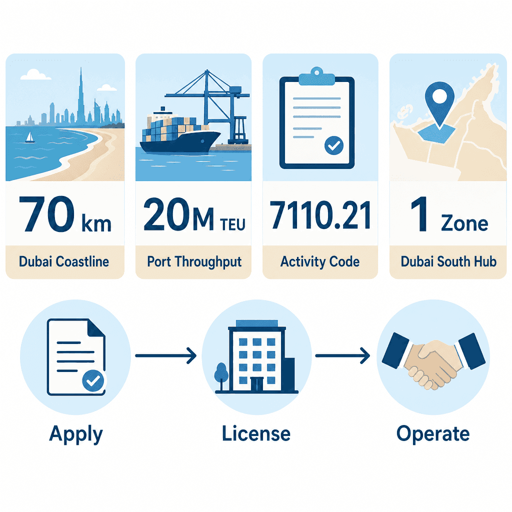Infographic: Coastal Engineering Consultancies Business License in Dubai