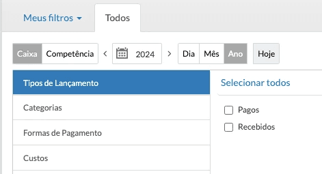 Melhorias em Funcionalidades: Filtros