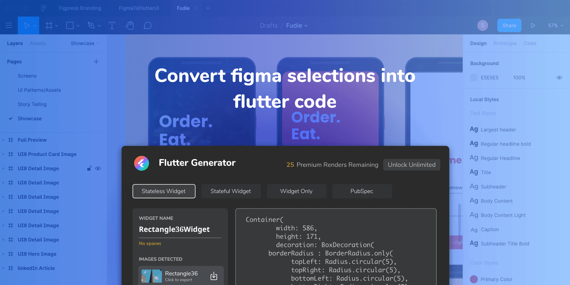 Convert your Figma Design to Flutter Code