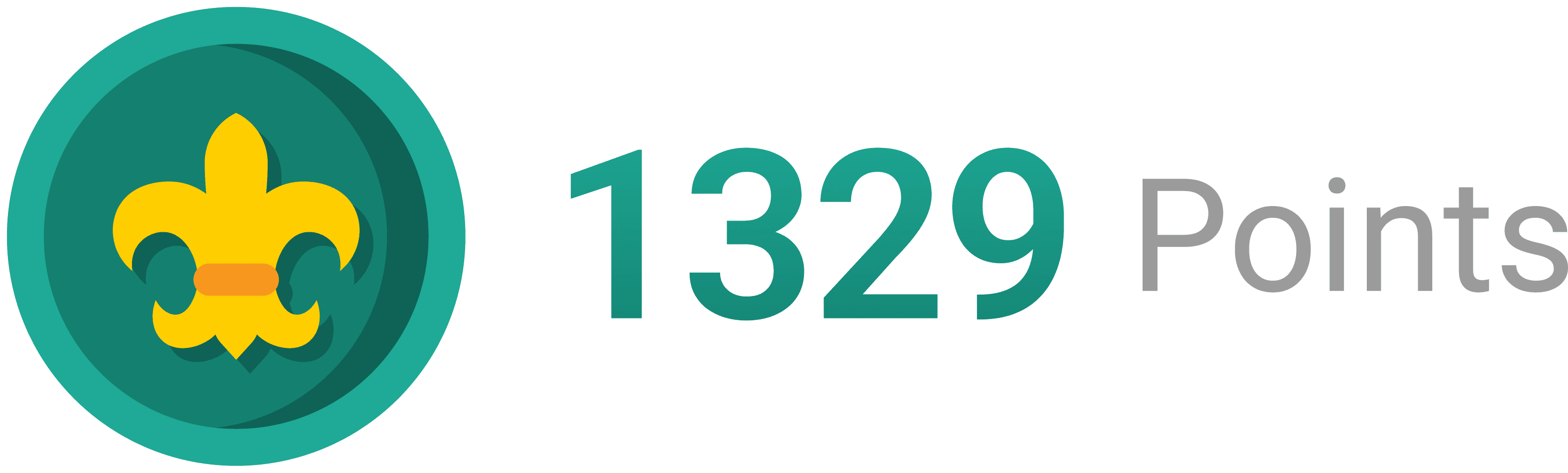 1329 points