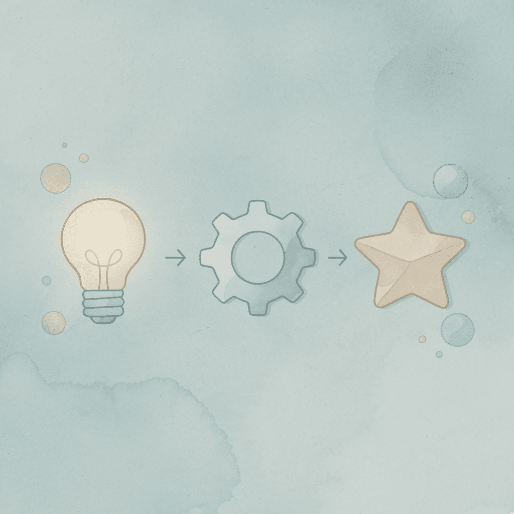 Three icons showing progression from signals to tools to trading advantage