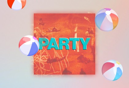 Elegant baby shower template featuring a scenic painted landscape with soft clouds and romantic “You’re Invited” text.