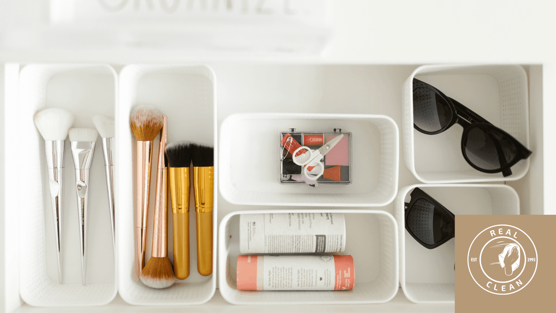 accessories neatly arranged in drawer