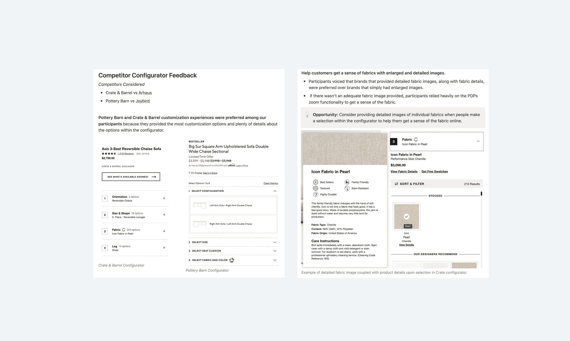 Screenshots of UX Research document