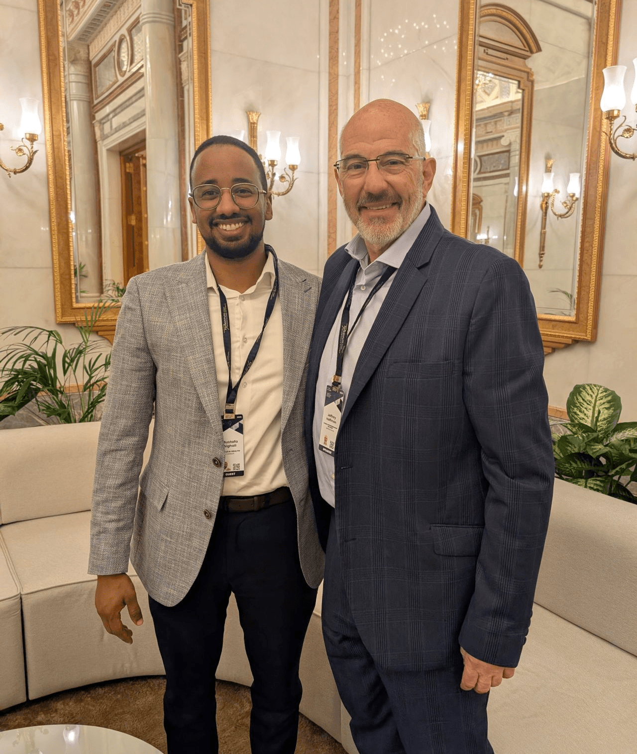 CTO, Mustafa Alghali with  Jeff Hoffman, co-founder of Booking.com
