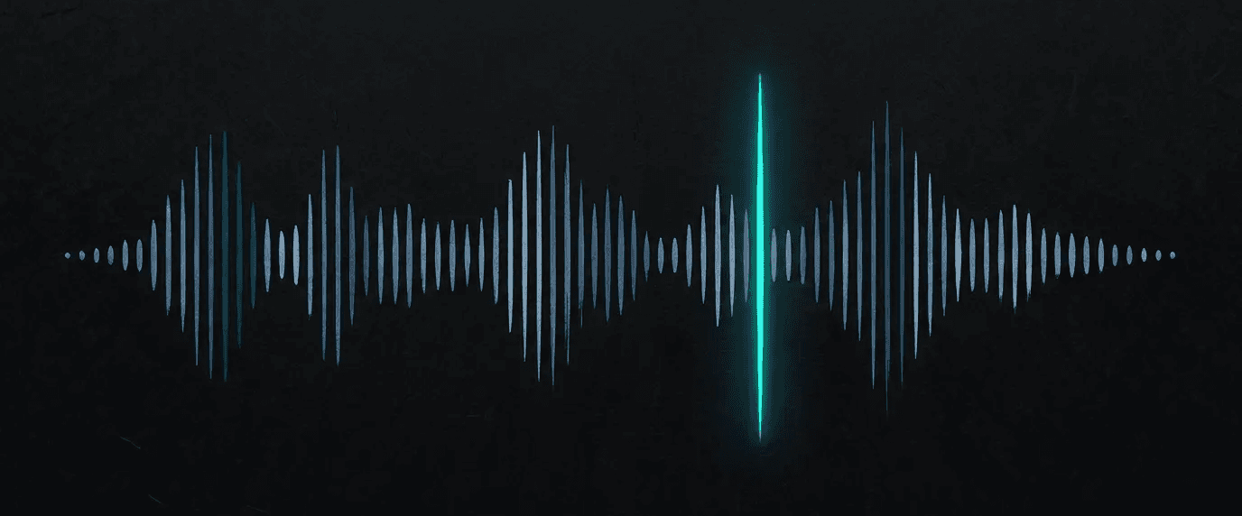 Abstract waveform of vertical lines representing cold email daily send volume thresholds, Japanese minimalist ink art in teal and blue on black.